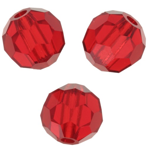 Perles rondes facettées Preciosa - Round Bead 5 mm - Light Siam x15