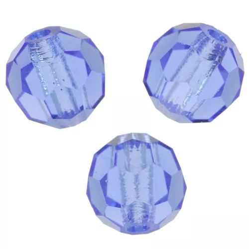 Perles rondes facettées Preciosa - Round Bead 5 mm - Sapphire x15