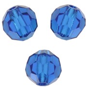 Perles rondes facettées Preciosa - Round Bead 5 mm - Capri Blue x15|raw }}