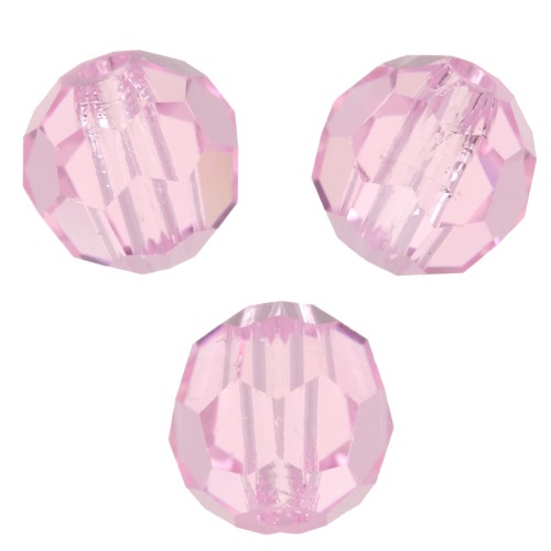 Perles rondes facettées Preciosa - Round Bead 5 mm - Pink Sapphire x15