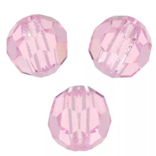 Perles rondes facettées Preciosa - Round Bead 5 mm - Pink Sapphire x15