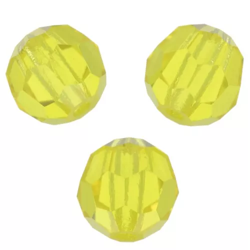 Perles rondes facettées Preciosa - Round Bead 5 mm - Citrine x15