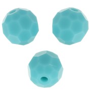 Perles rondes facettées Preciosa - Round Bead 5 mm - Turquoise x15