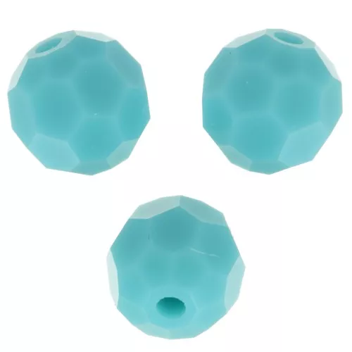 Perles rondes facettées Preciosa - Round Bead 5 mm - Turquoise x15