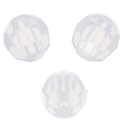Perles rondes facettées Preciosa - Round Bead 4 mm - White Opal x20
