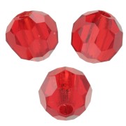 Perles rondes facettées Preciosa - Round Bead 4 mm - Light Siam x20
