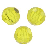 Perles rondes facettées Preciosa - Round Bead 4 mm - Citrine x20|raw }}