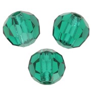 Perles rondes facettées Preciosa - Round Bead 4 mm - Emerald x20|raw }}