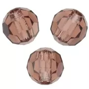 Perles rondes facettées Preciosa - Round Bead 4 mm - Light Burgundy x20