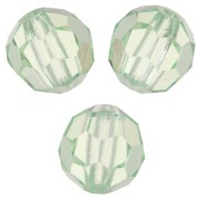 Perles rondes facettées Preciosa - Round Bead 6 mm - Chrysolite x6