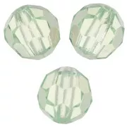 Perles rondes facettées Preciosa - Round Bead 6 mm - Chrysolite x6
