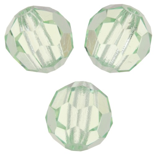 Perles rondes facettées Preciosa - Round Bead 6 mm - Chrysolite x6