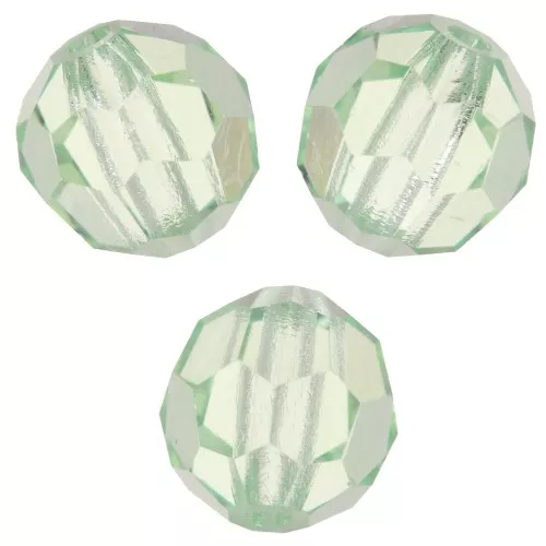 Perles rondes facettées Preciosa - Round Bead 6 mm - Chrysolite x6