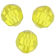 Perles rondes facettées Preciosa - Round Bead 6 mm - Citrine x6