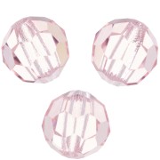 Perles rondes facettées Preciosa - Round Bead 6 mm - Light Rose x6|raw }}
