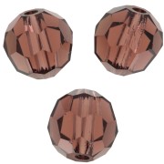 Perles rondes facettées Preciosa - Round Bead 6 mm - Light Burgundy x6