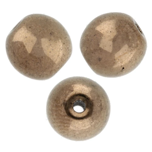 Perles en verre tchèque rondes 4 mm Gold Bronze x50