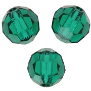 Perles rondes facettées Preciosa - Round Bead 6 mm - Emerald x6|raw }}