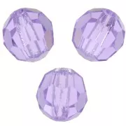 Perles rondes facettées Preciosa - Round Bead 6 mm - Violet x6