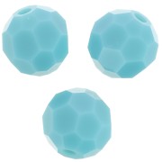 Perles rondes facettées Preciosa - Round Bead 6 mm - Turquoise x6