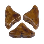 Perles en verre Hélios® par Puca® 6x10mm - Opaque Beige Travertin x10g