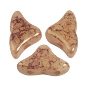 Perles en verre Hélios® par Puca® 6x10mm - Opaque Beige Bronze x10g