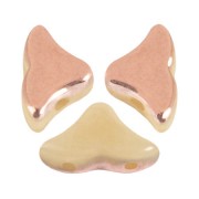 Perles en verre Hélios® par Puca® 6x10mm - Opaque Beige Capri Gold x10g|raw }}