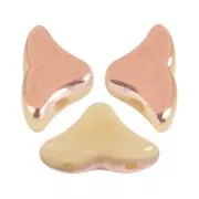 Perles en verre Hélios® par Puca® 6x10mm - Opaque Beige Capri Gold x10g