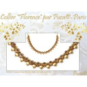 Perles en verre Hélios® par Puca® 6x10mm - Opaque White Capri Gold x10g