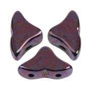 Perles en verre Hélios® par Puca® 6x10mm - Jet Nebula x10g