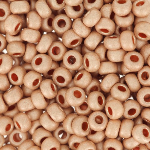 Perles rocailles Preciosa  11/0 2 mm - Terra Métallique Mat - Doré cuivré x20g