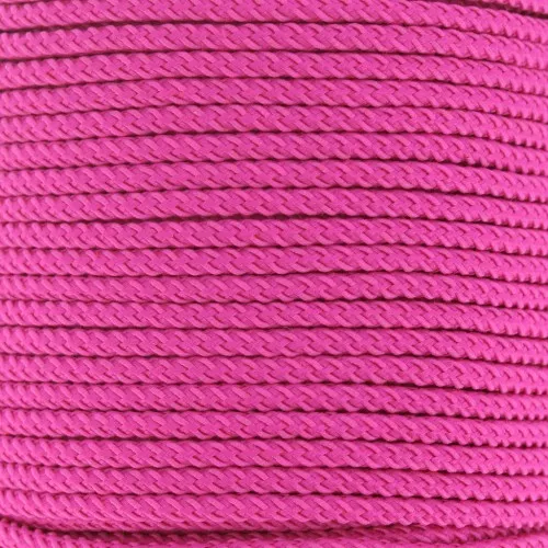 Cordon en polyester tressé 2 mm - Fuchsia x1m
