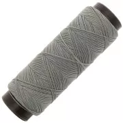 Fil plat en polyester ciré - Slam Cord pour micro macramé 0.6 mm - Gris x100m