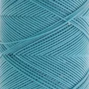 Fil plat en polyester ciré - Slam Cord pour micro macramé 0.6 mm - Turquoise x100m
