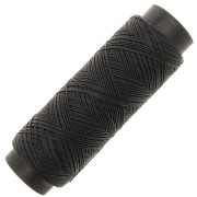 Fil plat en polyester ciré - Slam Cord pour micro macramé 0.6 mm - Noir x100m