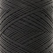 Fil plat en polyester ciré - Slam Cord pour micro macramé 0.6 mm - Noir x100m