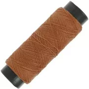 Fil plat en polyester ciré - Slam Cord pour micro macramé 0.6 mm - Mocca x100m