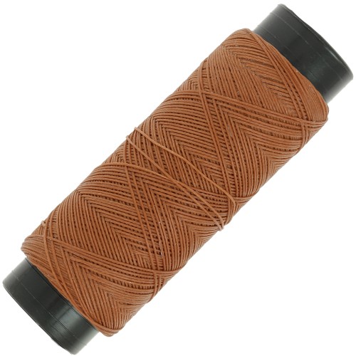 Fil plat en polyester ciré - Slam Cord pour micro macramé 0.6 mm - Mocca x100m