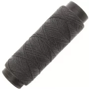 Fil plat en polyester ciré - Slam Cord pour micro macramé 0.6 mm - Gris foncé x100m