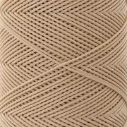 Fil plat en polyester ciré - Slam Cord pour micro macramé 0.6 mm - Sable x100m