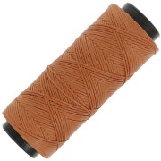 Fil plat en polyester ciré - Slam Cord pour micro macramé 1 mm - Mocca x100m|raw }}