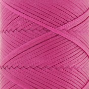 Fil plat en polyester ciré - Slam Cord pour micro macramé 1 mm - Fuchsia x100m