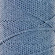 Fil plat en polyester ciré - Slam Cord pour micro macramé 1 mm - Bleu jean x100m