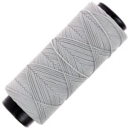 Fil plat en polyester ciré - Slam Cord pour micro macramé 1 mm - Gris x100m