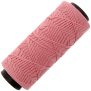 Fil plat en polyester ciré - Slam Cord pour micro macramé 1 mm - Rose x100m