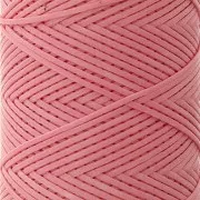 Fil plat en polyester ciré - Slam Cord pour micro macramé 1 mm - Rose x100m