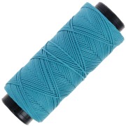 Fil plat en polyester ciré - Slam Cord pour micro macramé 1mm - Turquoise x100m