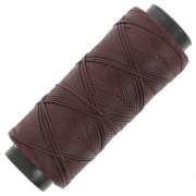 Fil plat en polyester ciré - Slam Cord pour micro macramé 1 mm Aubergine x100m