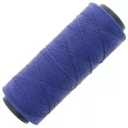 Fil plat en polyester ciré - Slam Cord pour micro macramé 1 mm Bleu royal x100m
