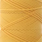 Fil plat en polyester ciré - Slam Cord pour micro macramé 1 mm - Jaune x100m